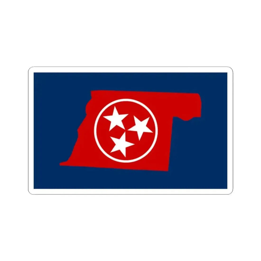 Flag of Obion County Tennessee (United States) STICKER Vinyl Kiss-Cut Decal 2 Inch White - The Sticker Space