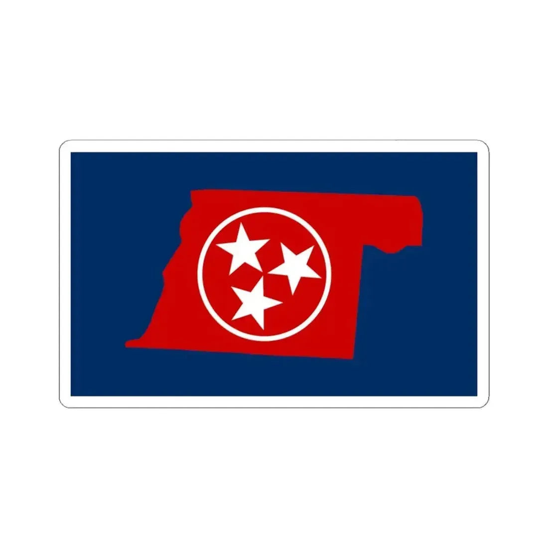 Flag of Obion County Tennessee (United States) STICKER Vinyl Kiss-Cut Decal 4 Inch White - The Sticker Space