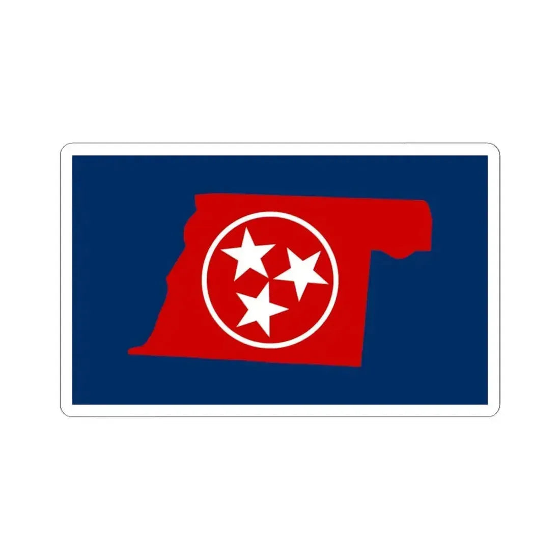 Flag of Obion County Tennessee (United States) STICKER Vinyl Kiss-Cut Decal 6 Inch White - The Sticker Space