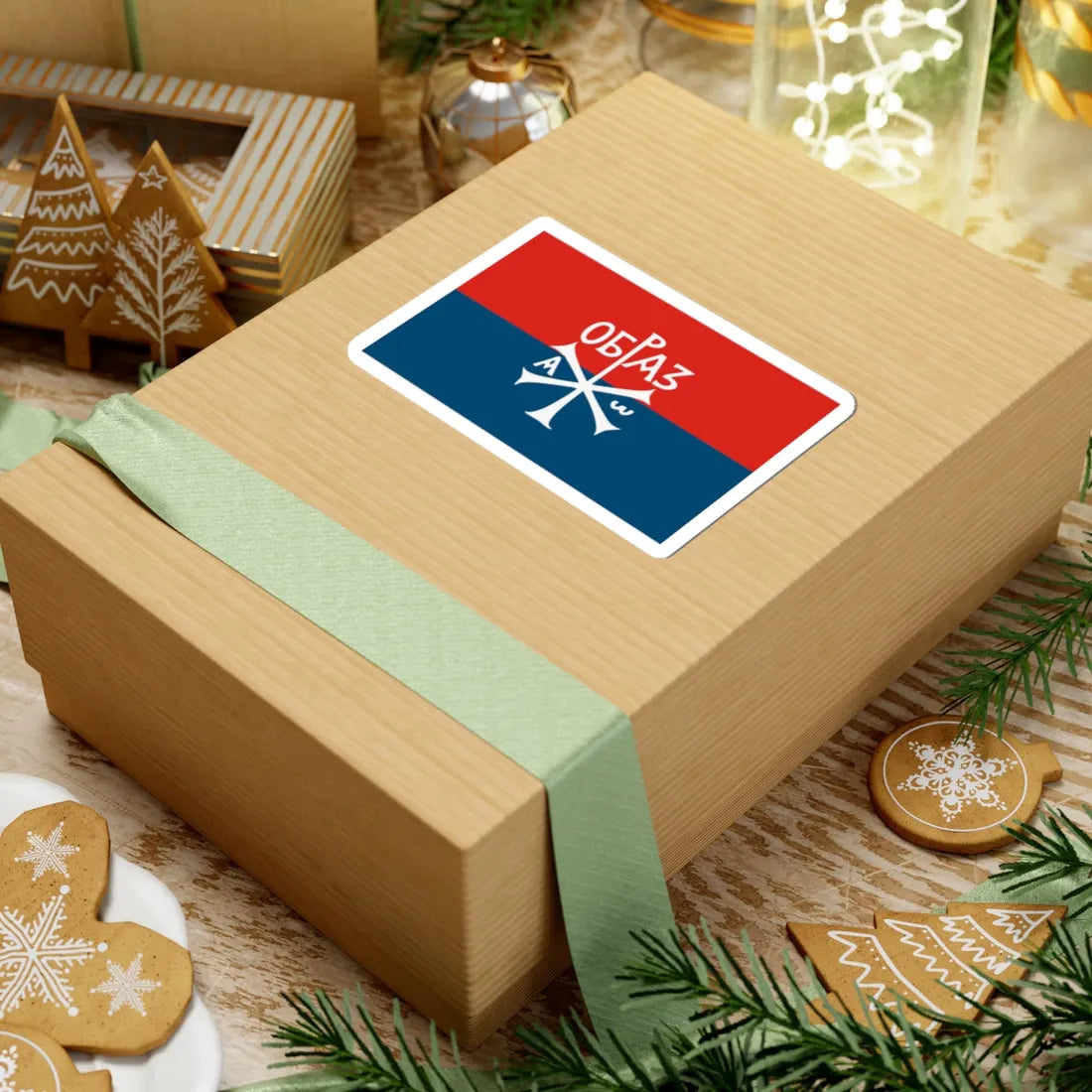 Flag of Obraz (Serbia) STICKER Vinyl Kiss-Cut Decal - The Sticker Space