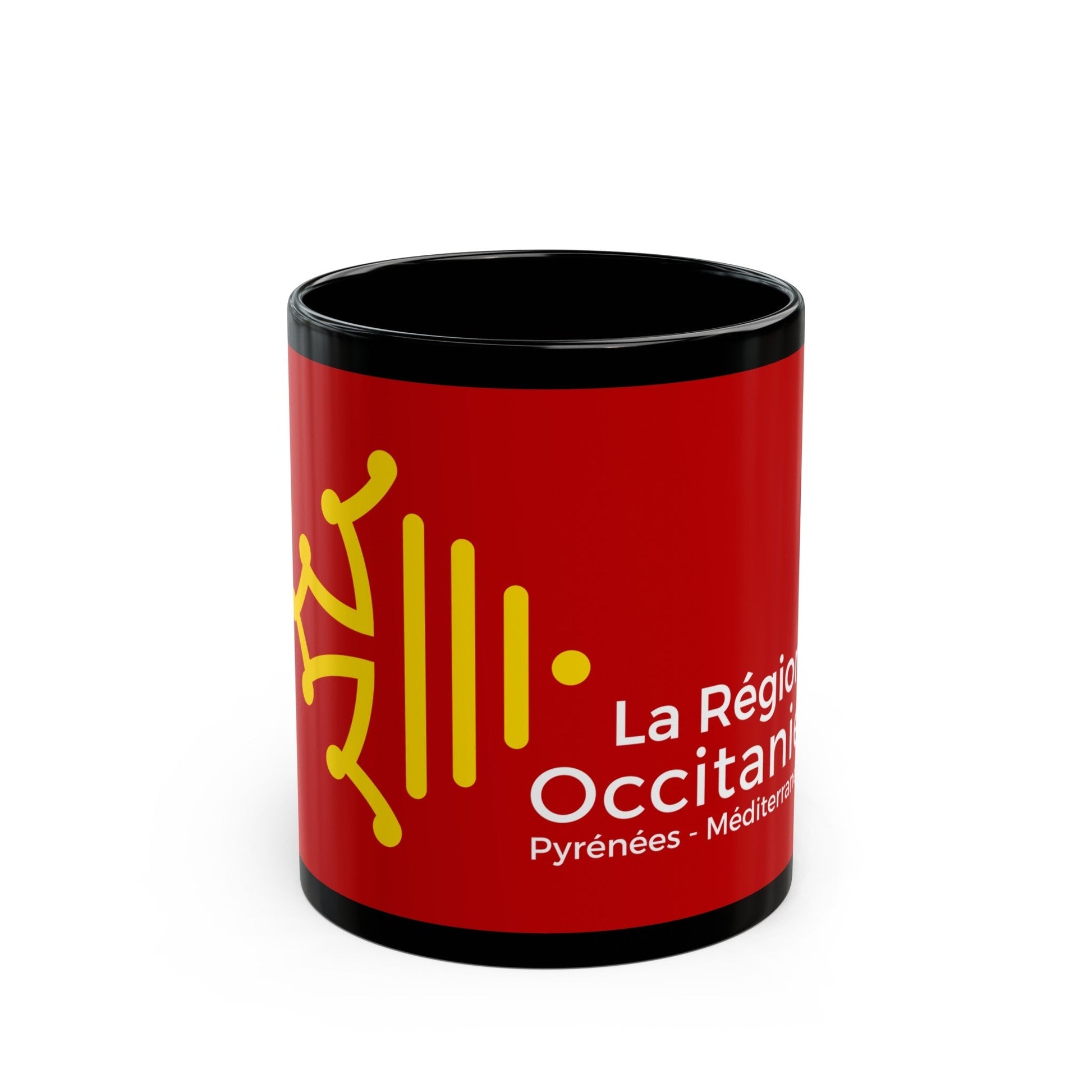 Flag of Occitanie France - Black Coffee Mug-11oz-The Sticker Space