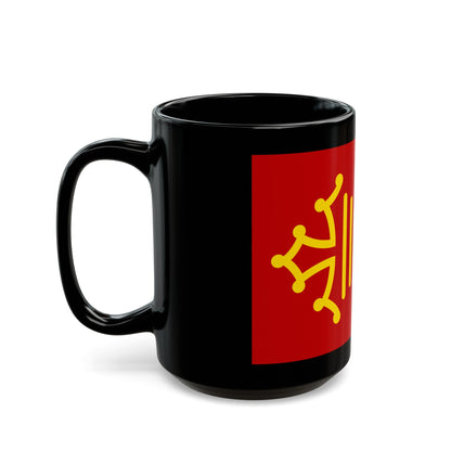 Flag of Occitanie France - Black Coffee Mug-The Sticker Space