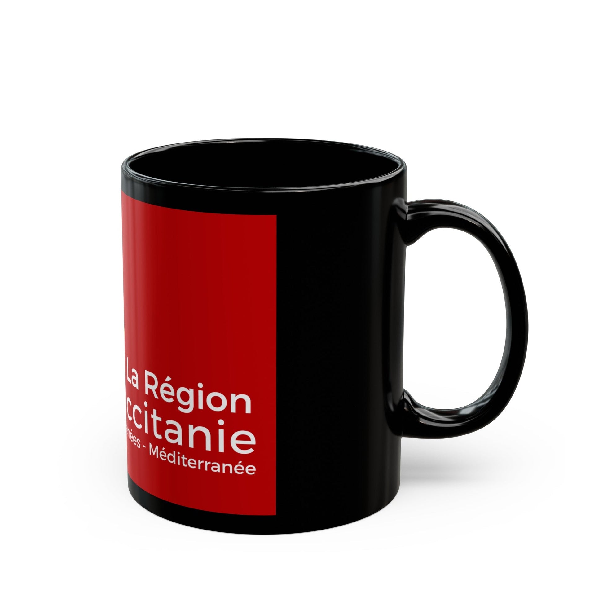 Flag of Occitanie France - Black Coffee Mug-The Sticker Space