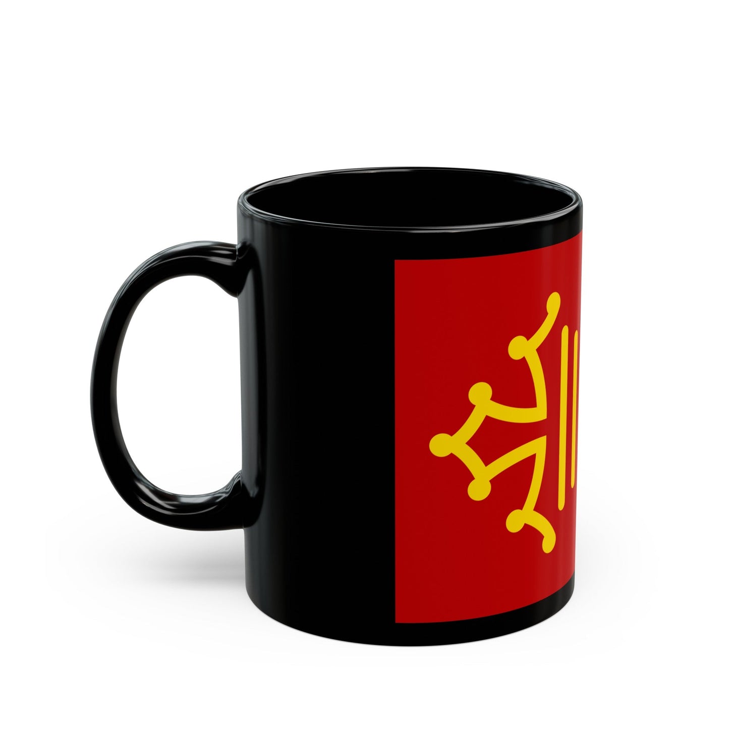 Flag of Occitanie France - Black Coffee Mug-The Sticker Space