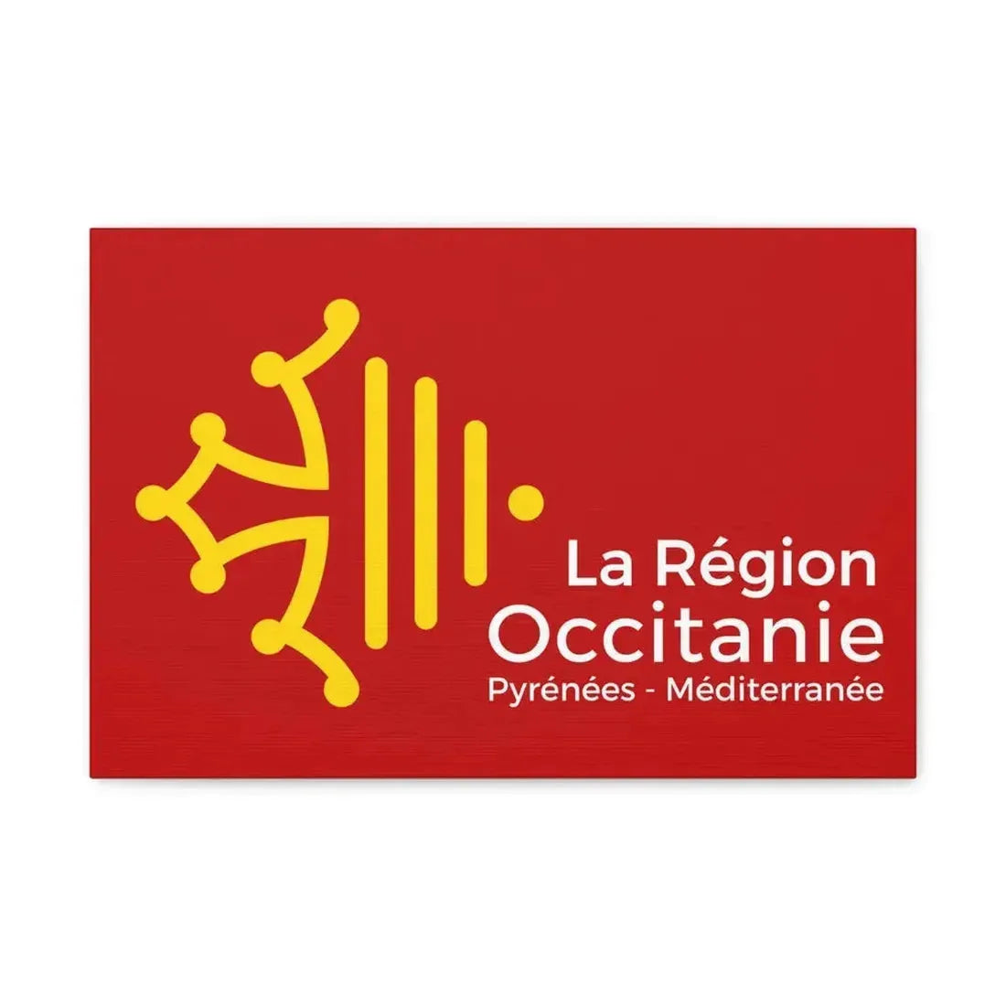 Flag of Occitanie France - Canvas Wall Art - The Sticker Space