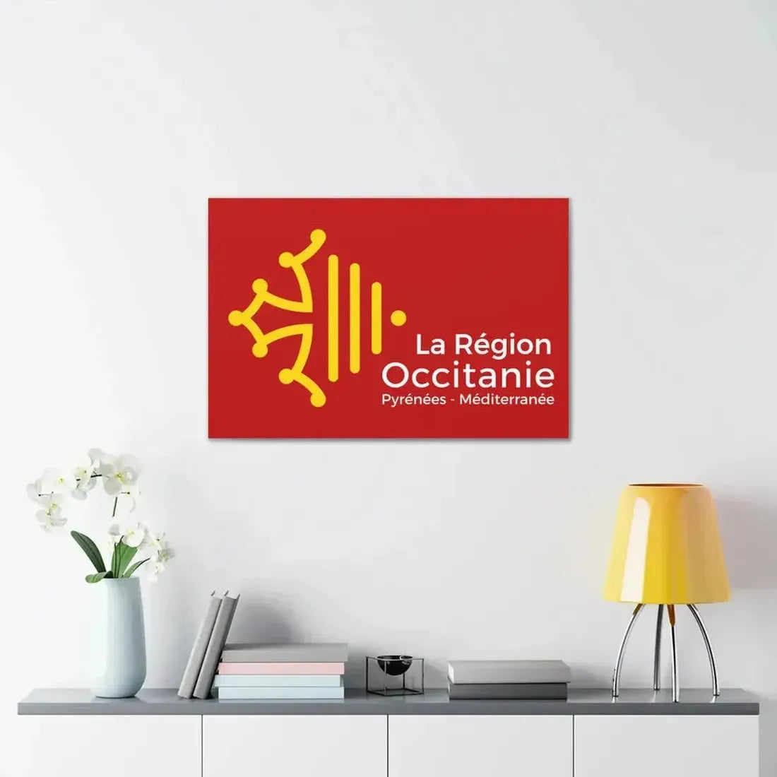 Flag of Occitanie France - Canvas Wall Art - The Sticker Space