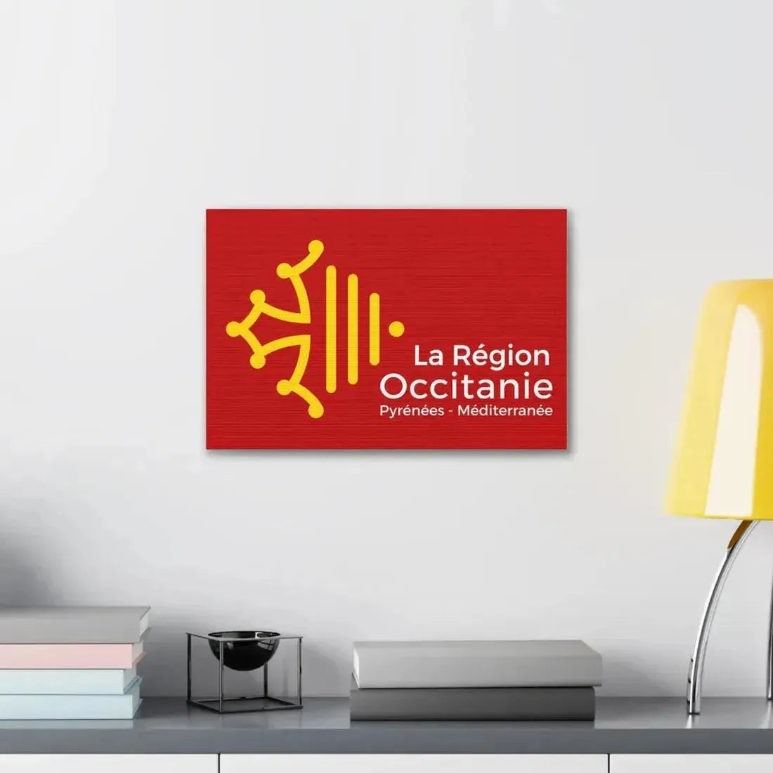 Flag of Occitanie France - Canvas Wall Art - The Sticker Space