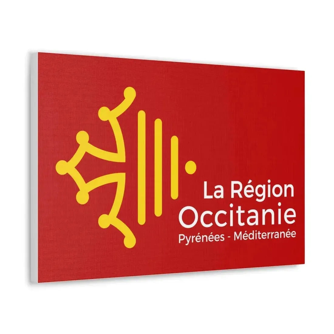 Flag of Occitanie France - Canvas Wall Art - The Sticker Space