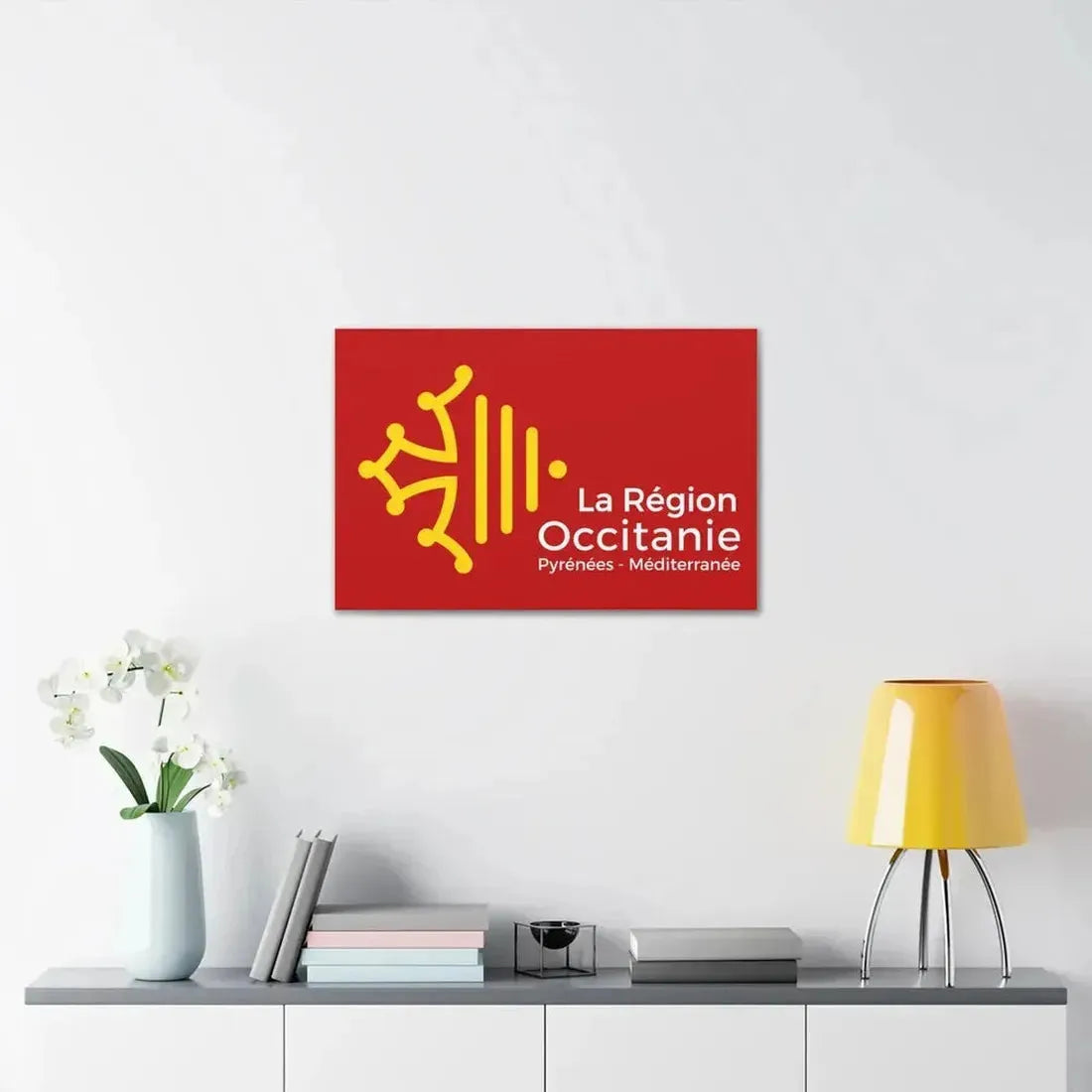 Flag of Occitanie France - Canvas Wall Art - The Sticker Space