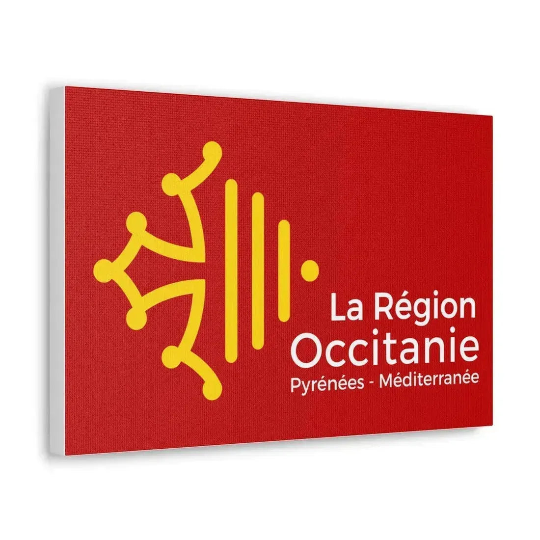 Flag of Occitanie France - Canvas Wall Art - The Sticker Space