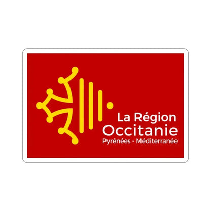 Flag of Occitanie France STICKER Vinyl Die-Cut Decal 2 Inch - The Sticker Space