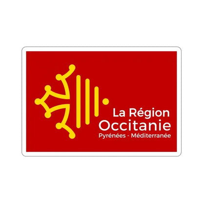 Flag of Occitanie France STICKER Vinyl Die-Cut Decal 4 Inch - The Sticker Space