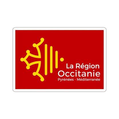 Flag of Occitanie France STICKER Vinyl Die-Cut Decal - The Sticker Space