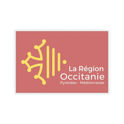 Flag of Occitanie France - STICKER Vinyl Kiss-Cut Decal 2 Inch Transparent - The Sticker Space