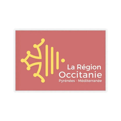 Flag of Occitanie France - STICKER Vinyl Kiss-Cut Decal 6 Inch Transparent - The Sticker Space