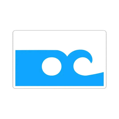 Flag of Ocean City Maryland (United States) STICKER Vinyl Kiss-Cut Decal 3 Inch White - The Sticker Space
