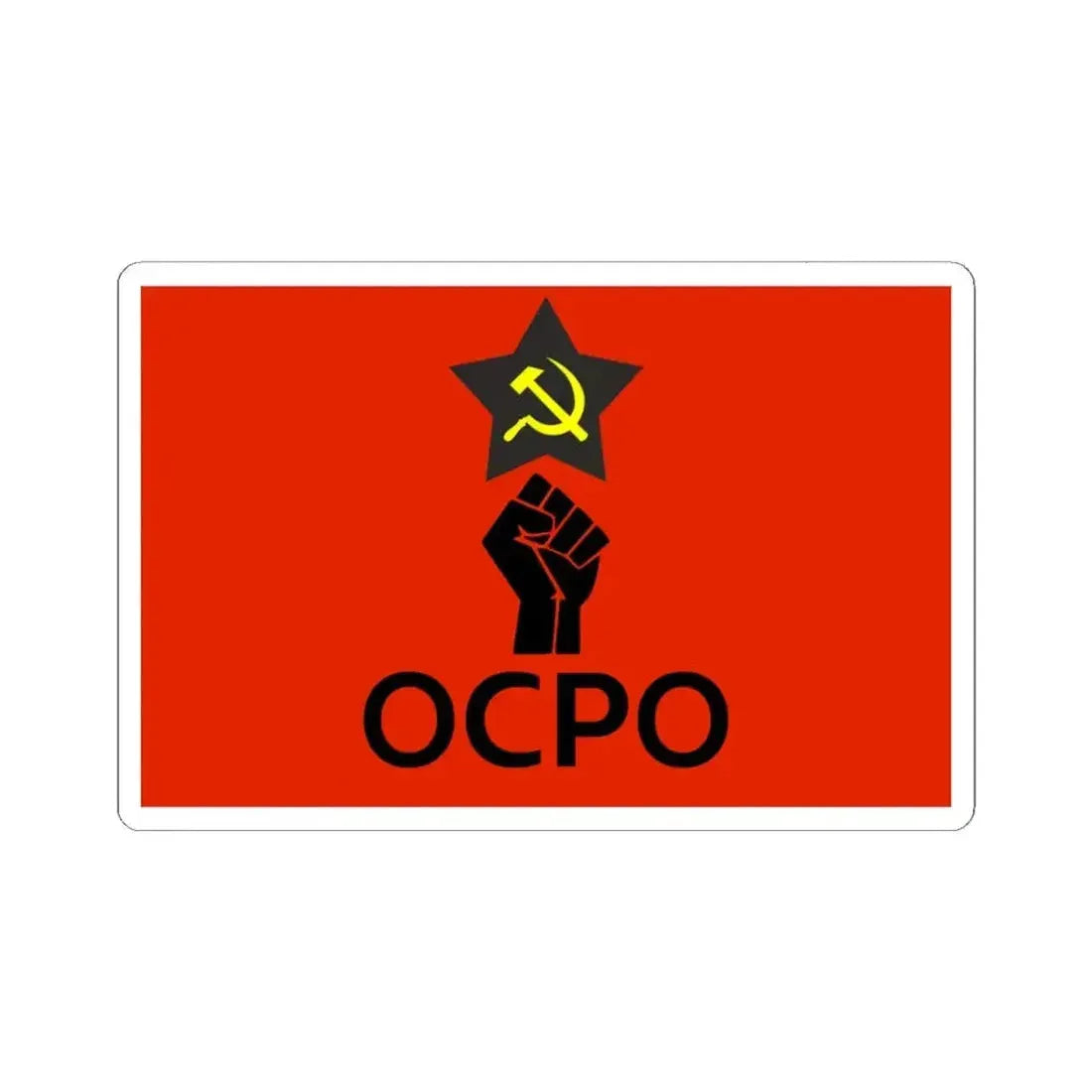 Flag of OCPO (Argentina) STICKER Vinyl Kiss-Cut Decal 3 Inch White - The Sticker Space