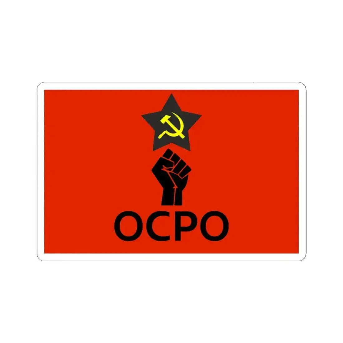 Flag of OCPO (Argentina) STICKER Vinyl Kiss-Cut Decal 4 Inch White - The Sticker Space