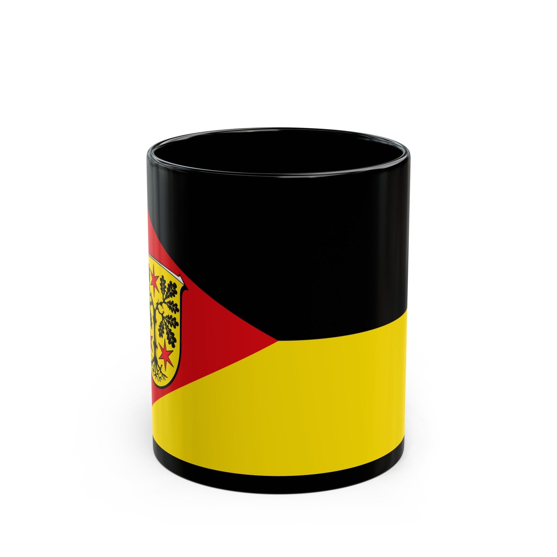 Flag of Odenwaldkreis Germany - Black Coffee Mug-11oz-The Sticker Space