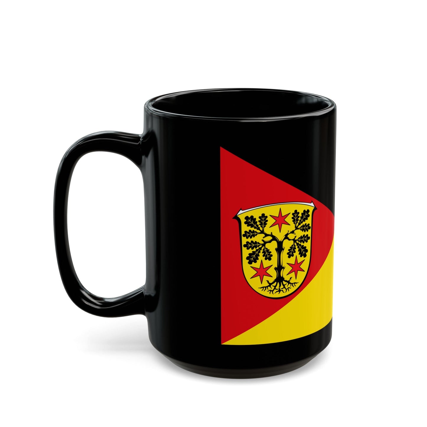 Flag of Odenwaldkreis Germany - Black Coffee Mug-The Sticker Space