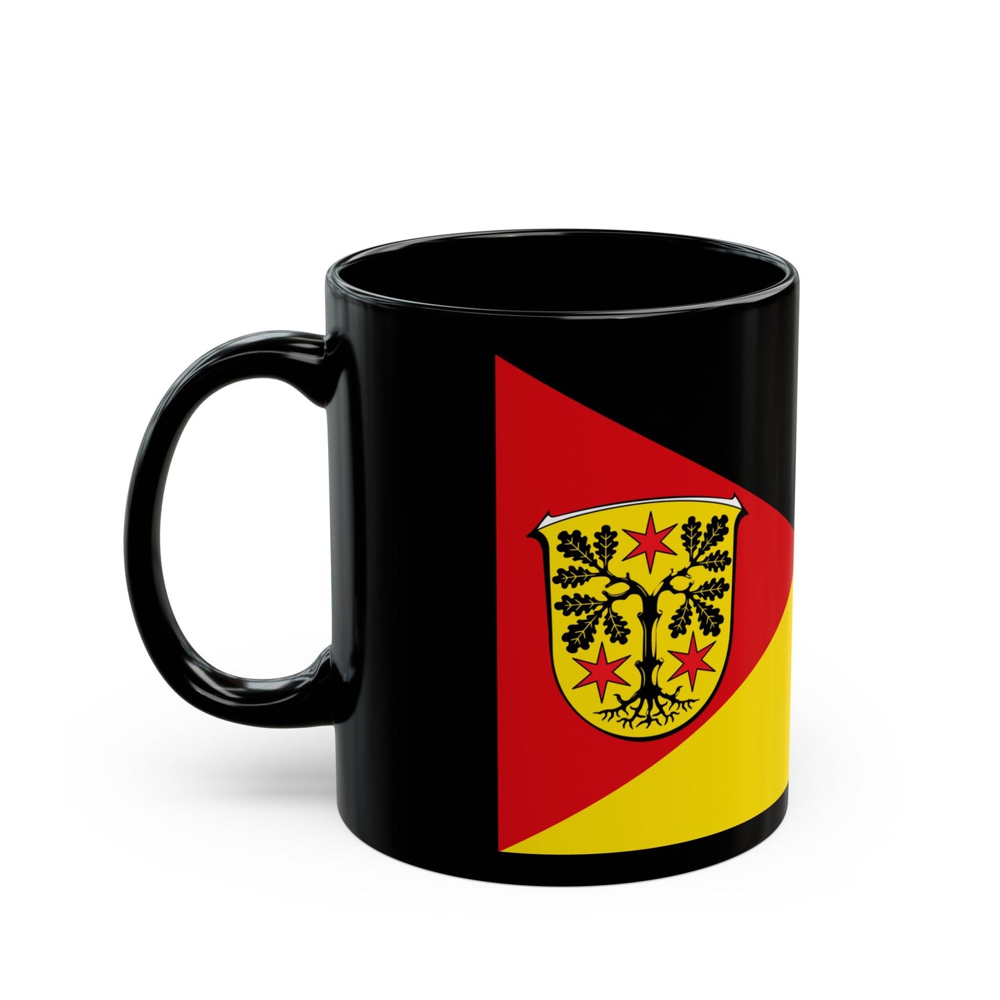 Flag of Odenwaldkreis Germany - Black Coffee Mug-The Sticker Space