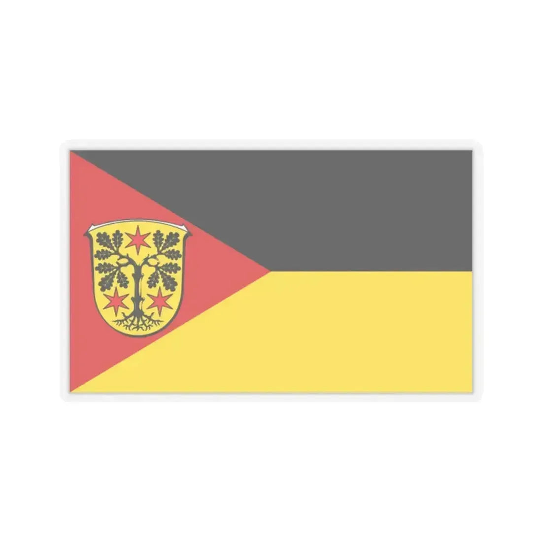 Flag of Odenwaldkreis Germany - STICKER Vinyl Kiss-Cut Decal 2 Inch Transparent - The Sticker Space