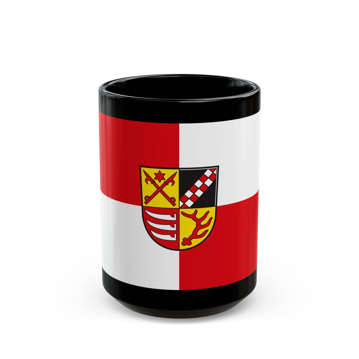 Flag of Oder Spree Germany - Black Coffee Mug-15oz-The Sticker Space