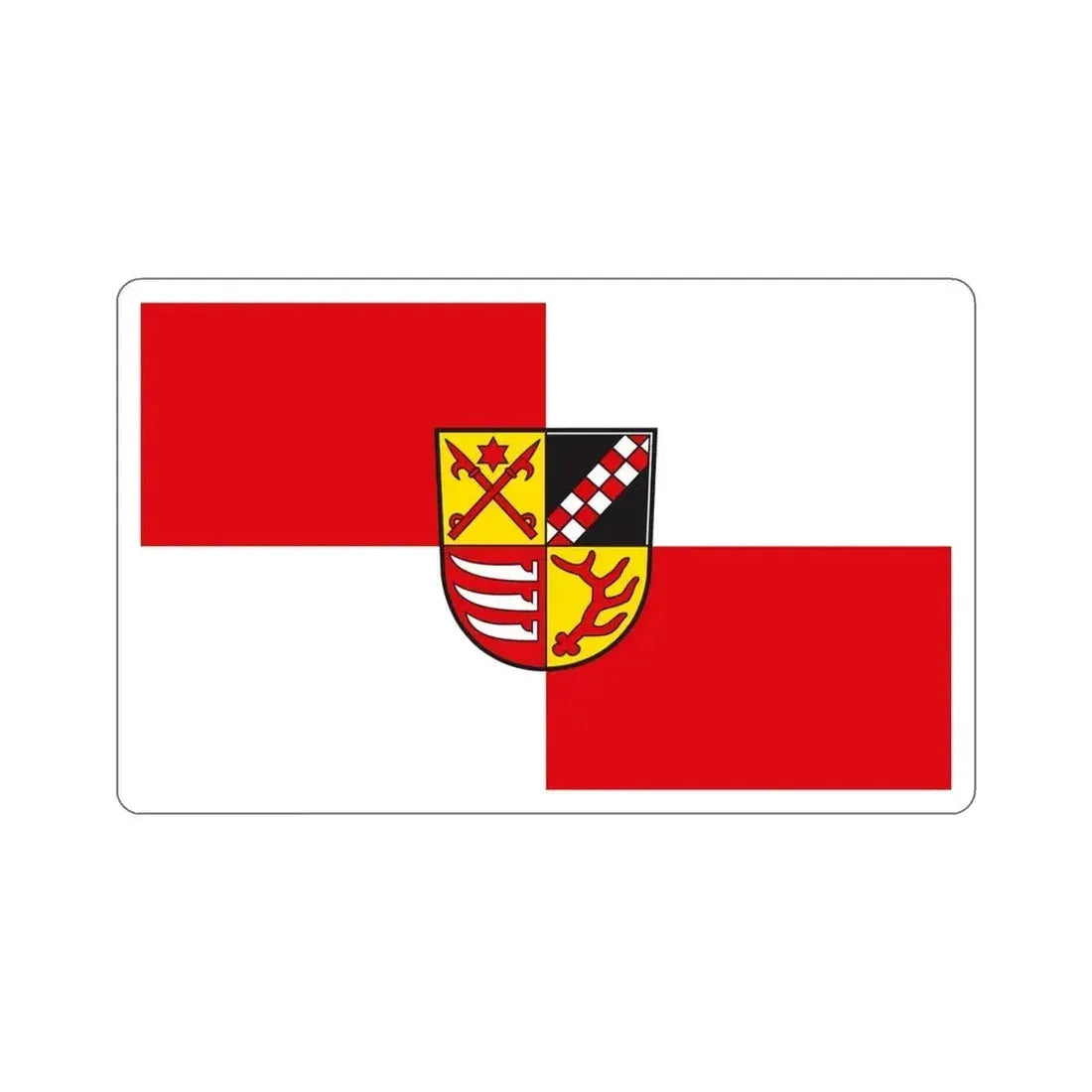 Flag of Oder Spree Germany STICKER Vinyl Die-Cut Decal 4 Inch - The Sticker Space