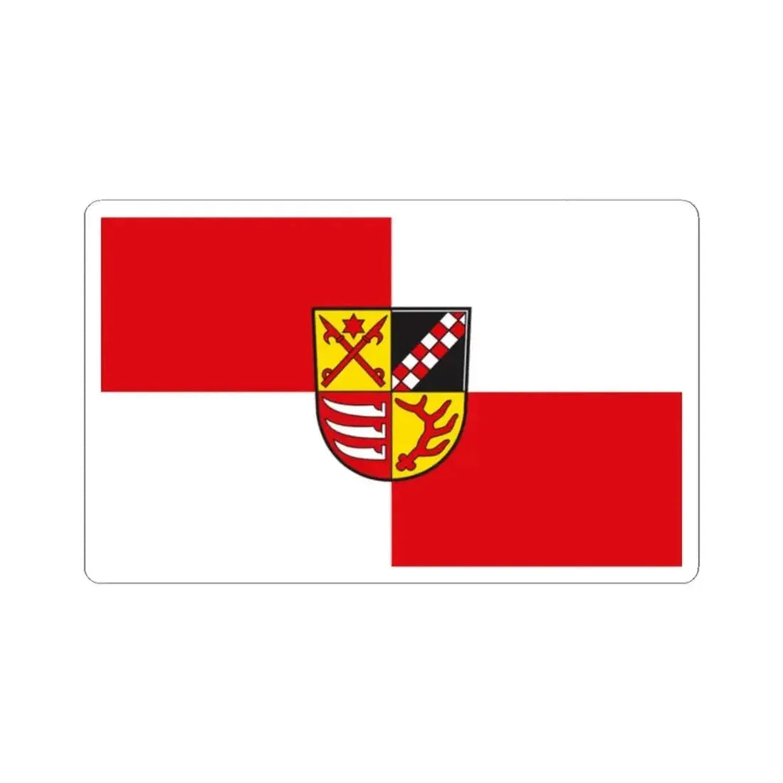 Flag of Oder Spree Germany - STICKER Vinyl Kiss-Cut Decal 2 Inch White - The Sticker Space