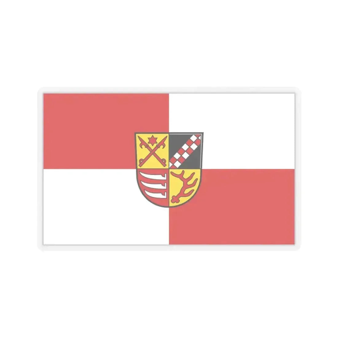 Flag of Oder Spree Germany - STICKER Vinyl Kiss-Cut Decal 3 Inch Transparent - The Sticker Space