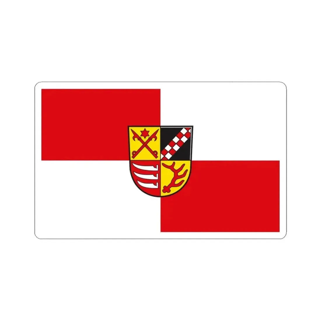 Flag of Oder Spree Germany - STICKER Vinyl Kiss-Cut Decal 3 Inch White - The Sticker Space