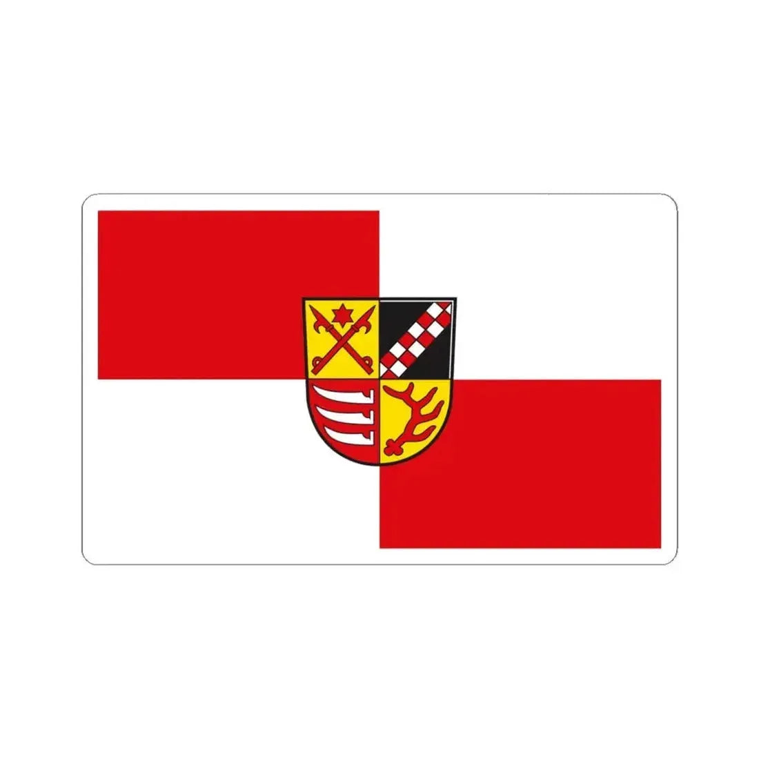 Flag of Oder Spree Germany - STICKER Vinyl Kiss-Cut Decal 6 Inch White - The Sticker Space