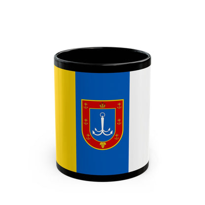 Flag of Odessa Oblast Ukraine - Black Coffee Mug-11oz-The Sticker Space