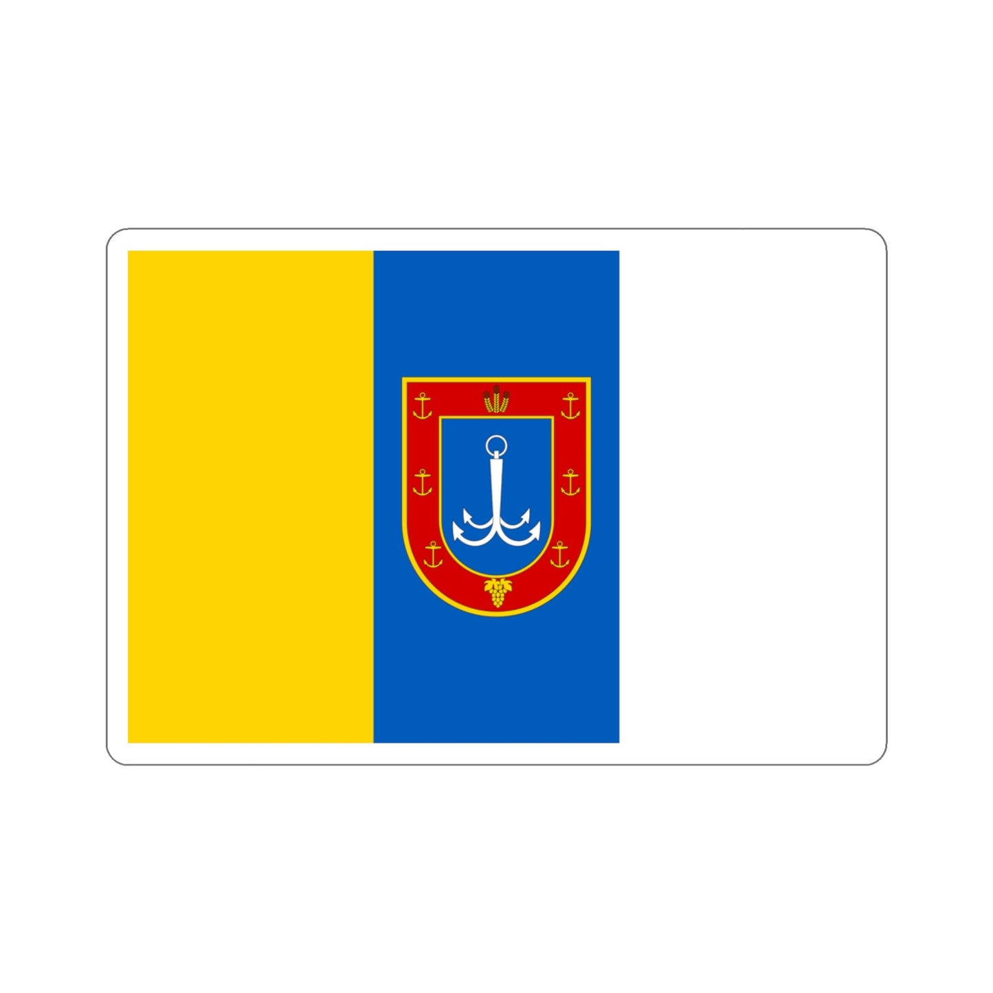 Flag of Odessa Oblast Ukraine STICKER Vinyl Die-Cut Decal-3 Inch-The Sticker Space