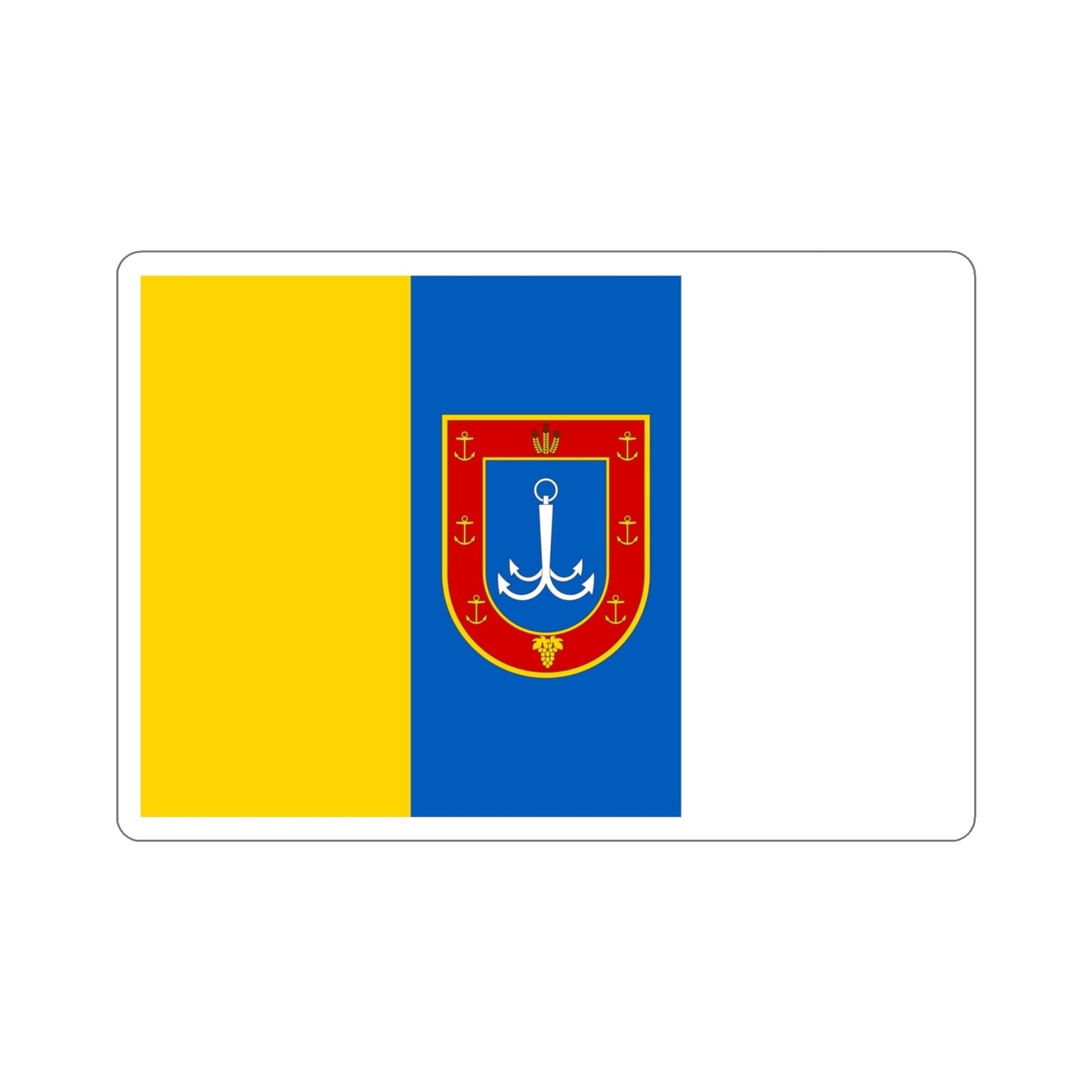 Flag of Odessa Oblast Ukraine STICKER Vinyl Die-Cut Decal-4 Inch-The Sticker Space