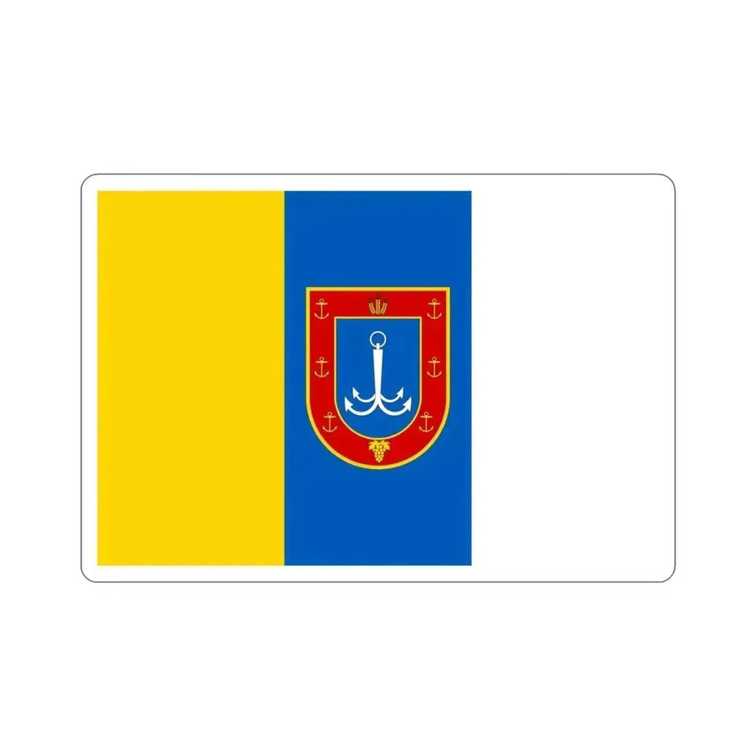 Flag of Odessa Oblast Ukraine STICKER Vinyl Die-Cut Decal 4 Inch - The Sticker Space