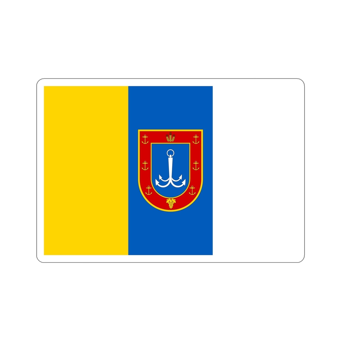 Flag of Odessa Oblast Ukraine STICKER Vinyl Die-Cut Decal-5 Inch-The Sticker Space