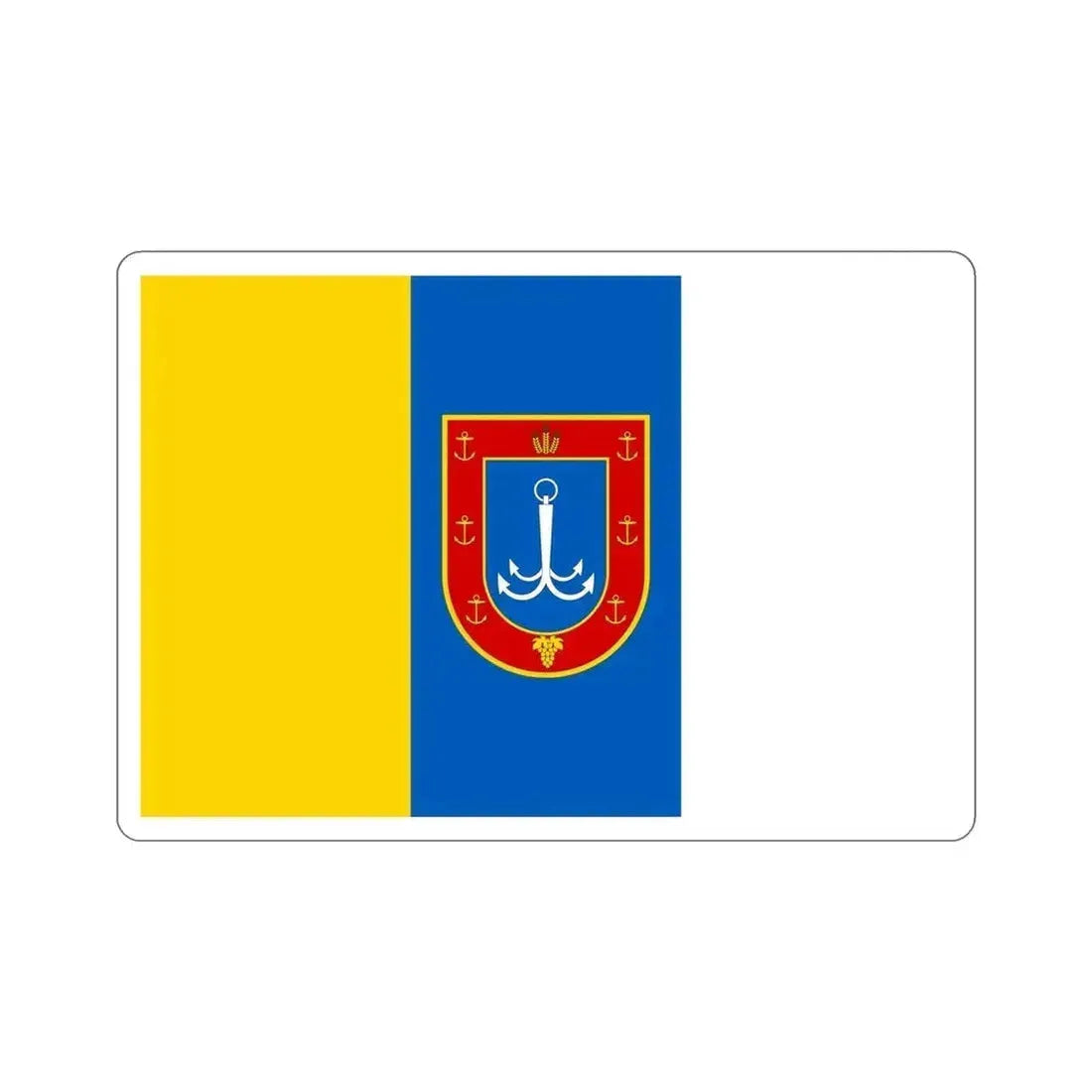 Flag of Odessa Oblast Ukraine STICKER Vinyl Die-Cut Decal 5 Inch - The Sticker Space