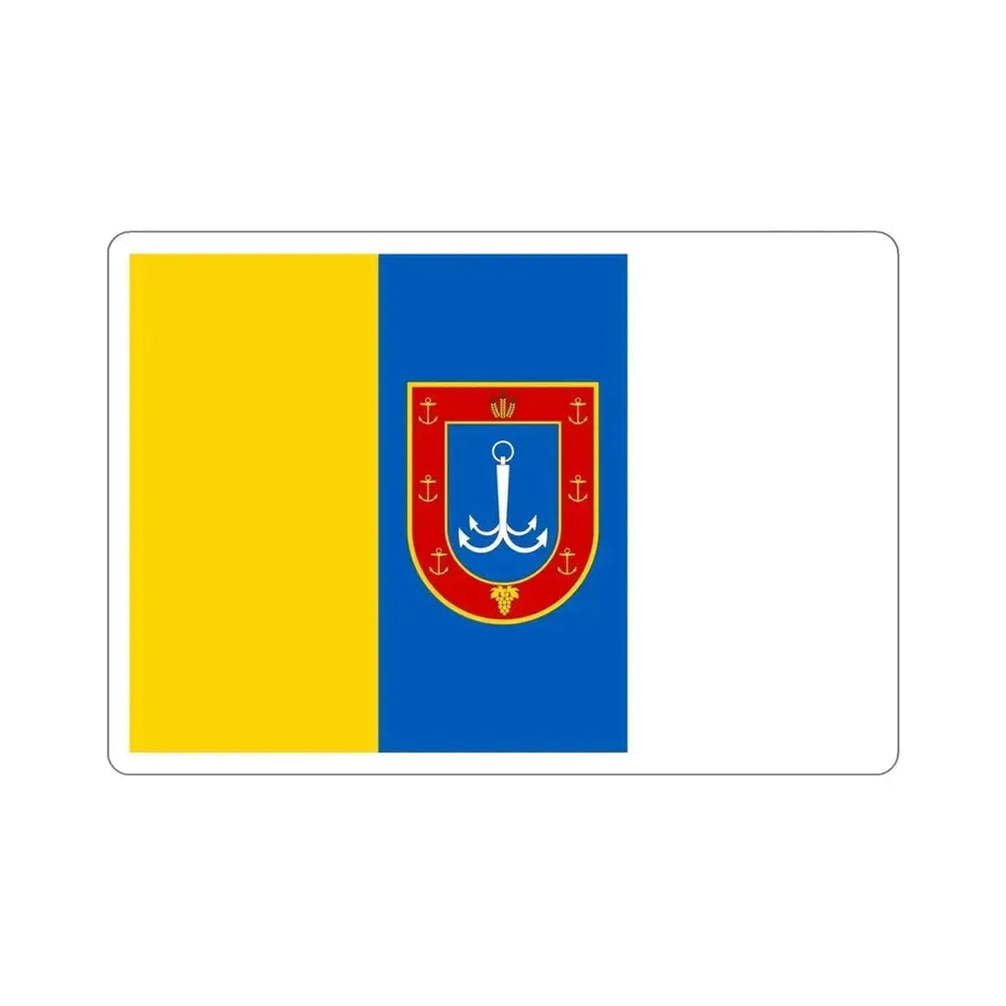 Flag of Odessa Oblast Ukraine STICKER Vinyl Die-Cut Decal 5 Inch - The Sticker Space