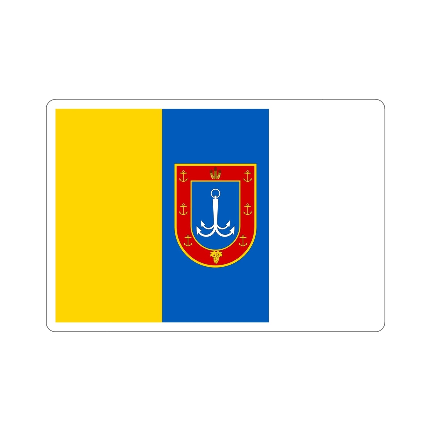 Flag of Odessa Oblast Ukraine STICKER Vinyl Die-Cut Decal-6 Inch-The Sticker Space