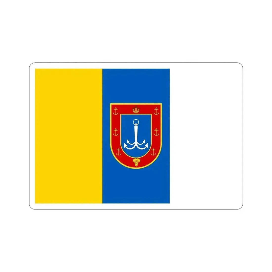 Flag of Odessa Oblast Ukraine STICKER Vinyl Die-Cut Decal 6 Inch - The Sticker Space