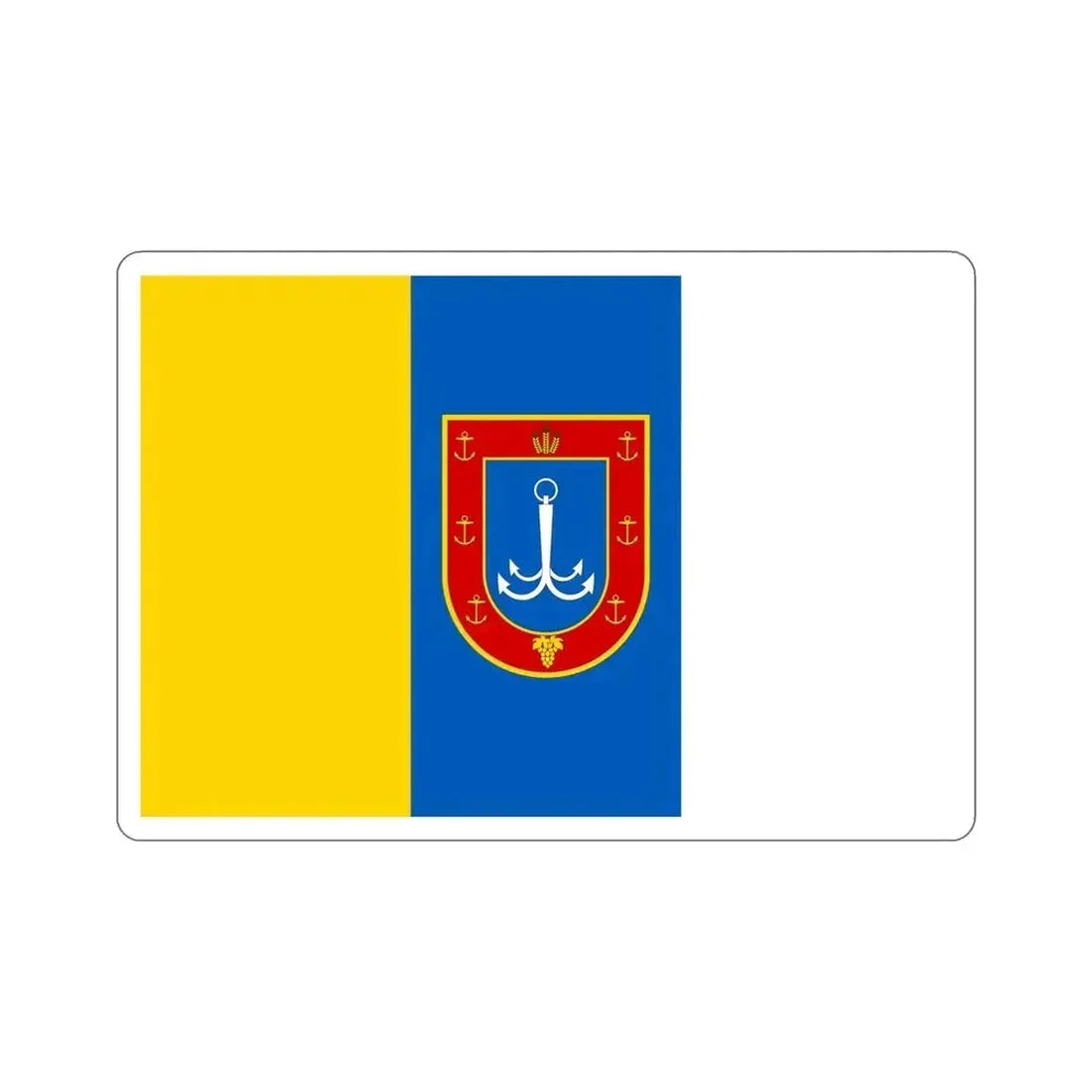 Flag of Odessa Oblast Ukraine STICKER Vinyl Die-Cut Decal 6 Inch - The Sticker Space