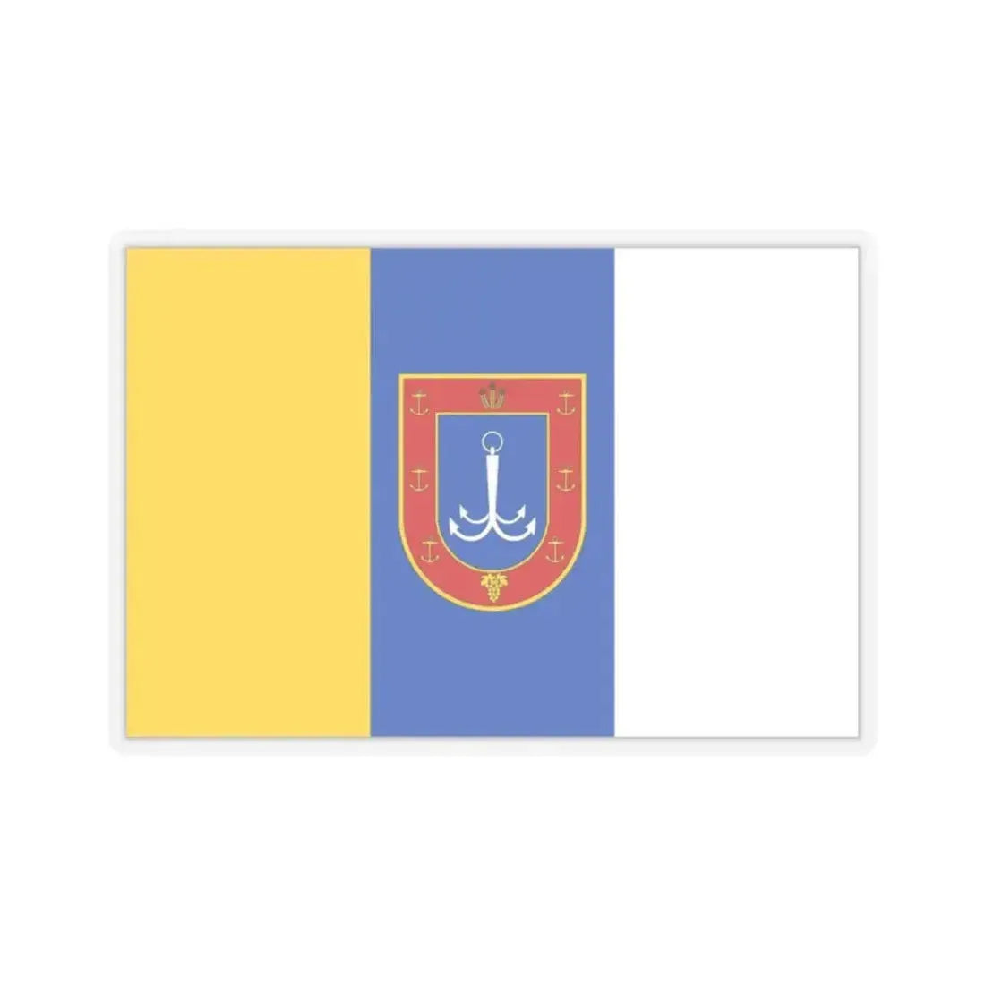 Flag of Odessa Oblast Ukraine - STICKER Vinyl Kiss-Cut Decal 2 Inch Transparent - The Sticker Space