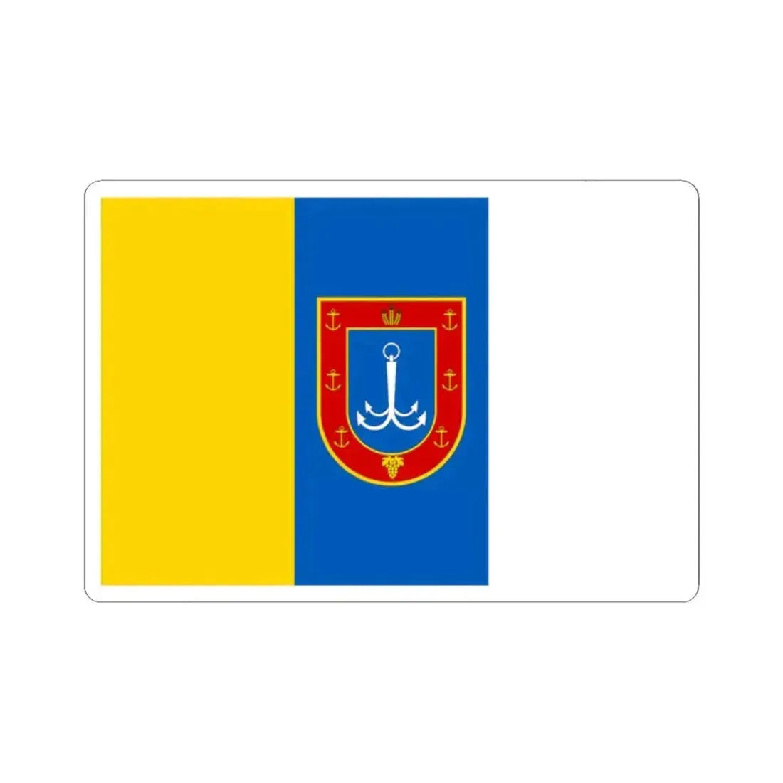 Flag of Odessa Oblast Ukraine - STICKER Vinyl Kiss-Cut Decal 2 Inch White - The Sticker Space