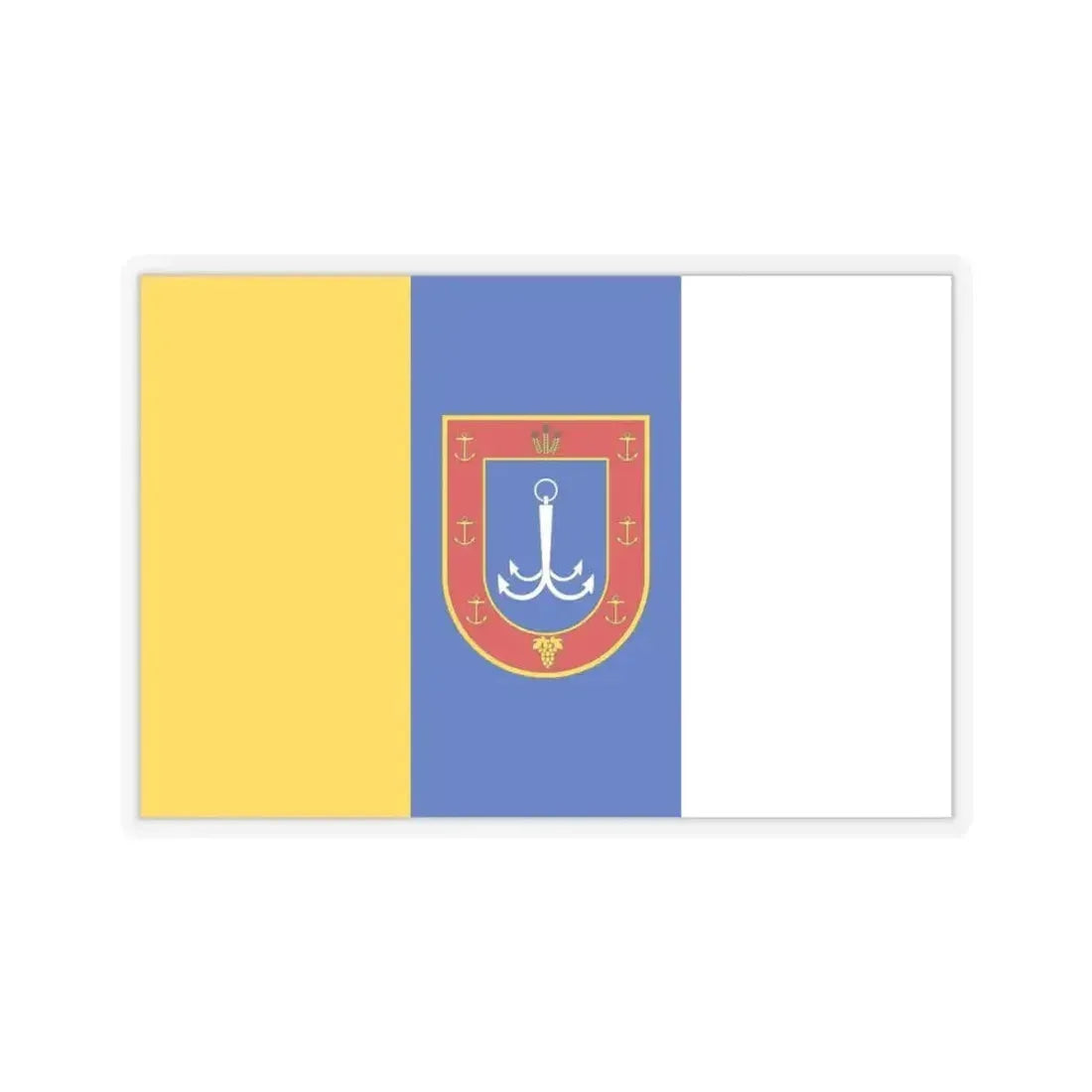 Flag of Odessa Oblast Ukraine - STICKER Vinyl Kiss-Cut Decal 3 Inch Transparent - The Sticker Space