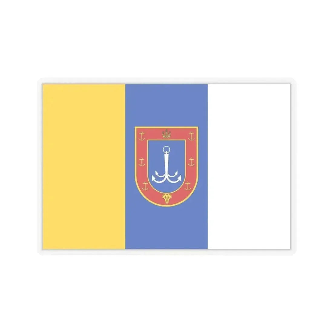 Flag of Odessa Oblast Ukraine - STICKER Vinyl Kiss-Cut Decal 4 Inch Transparent - The Sticker Space