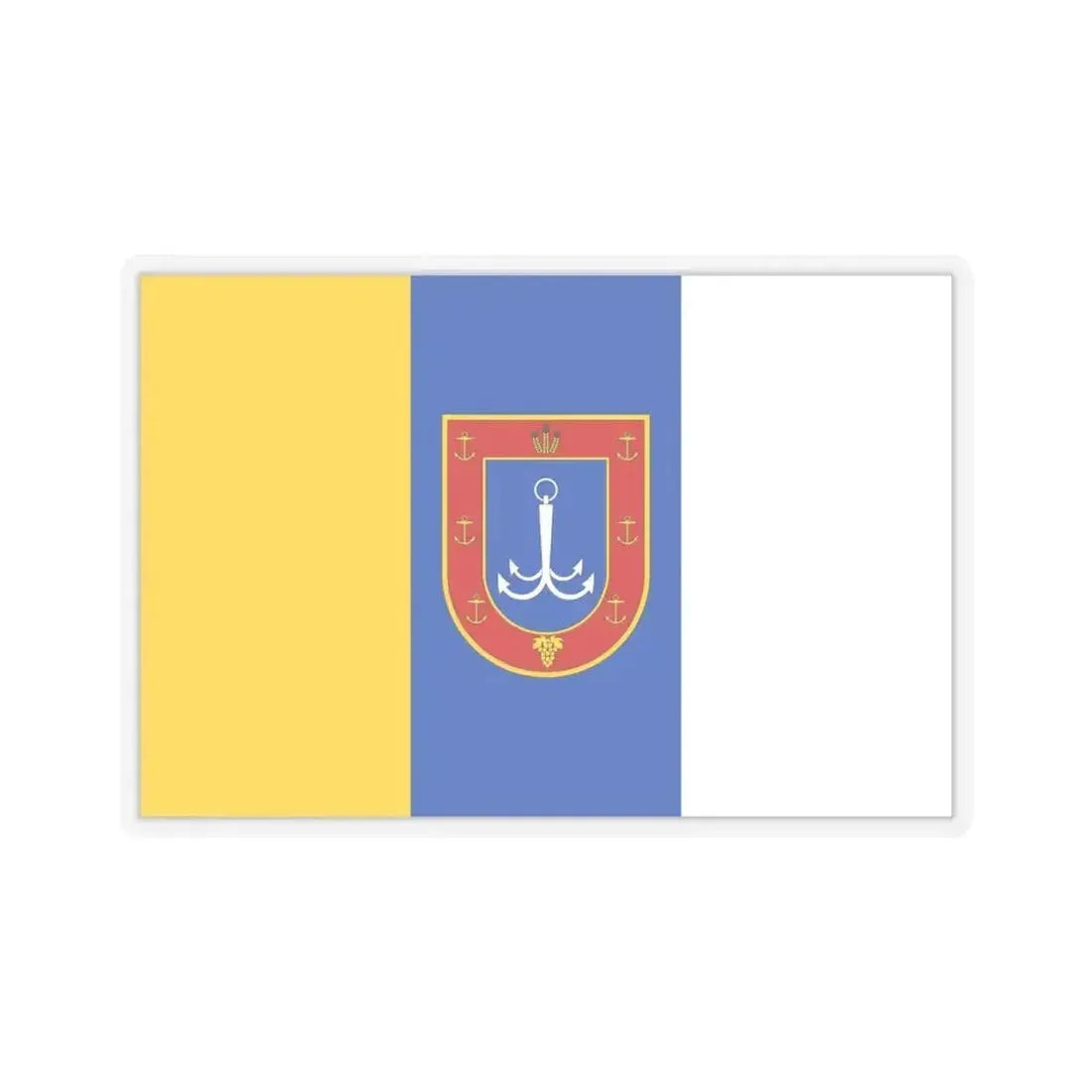 Flag of Odessa Oblast Ukraine - STICKER Vinyl Kiss-Cut Decal 6 Inch Transparent - The Sticker Space