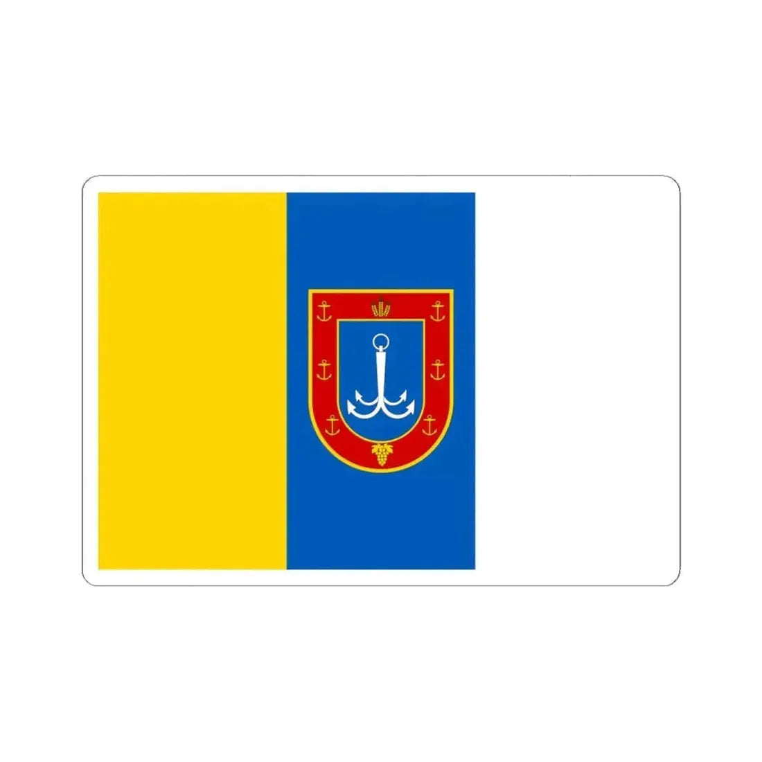 Flag of Odessa Oblast Ukraine - STICKER Vinyl Kiss-Cut Decal 6 Inch White - The Sticker Space