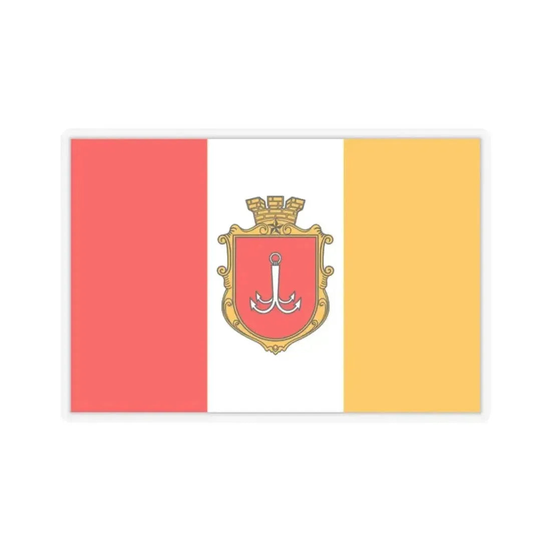 Flag of Odessa Ukraine - STICKER Vinyl Kiss-Cut Decal 2 Inch Transparent - The Sticker Space