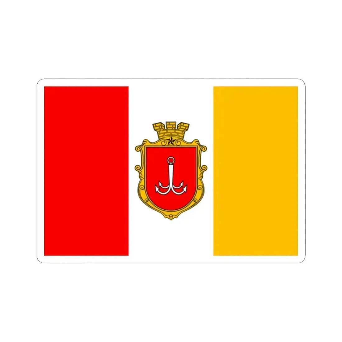 Flag of Odessa Ukraine - STICKER Vinyl Kiss-Cut Decal 2 Inch White - The Sticker Space